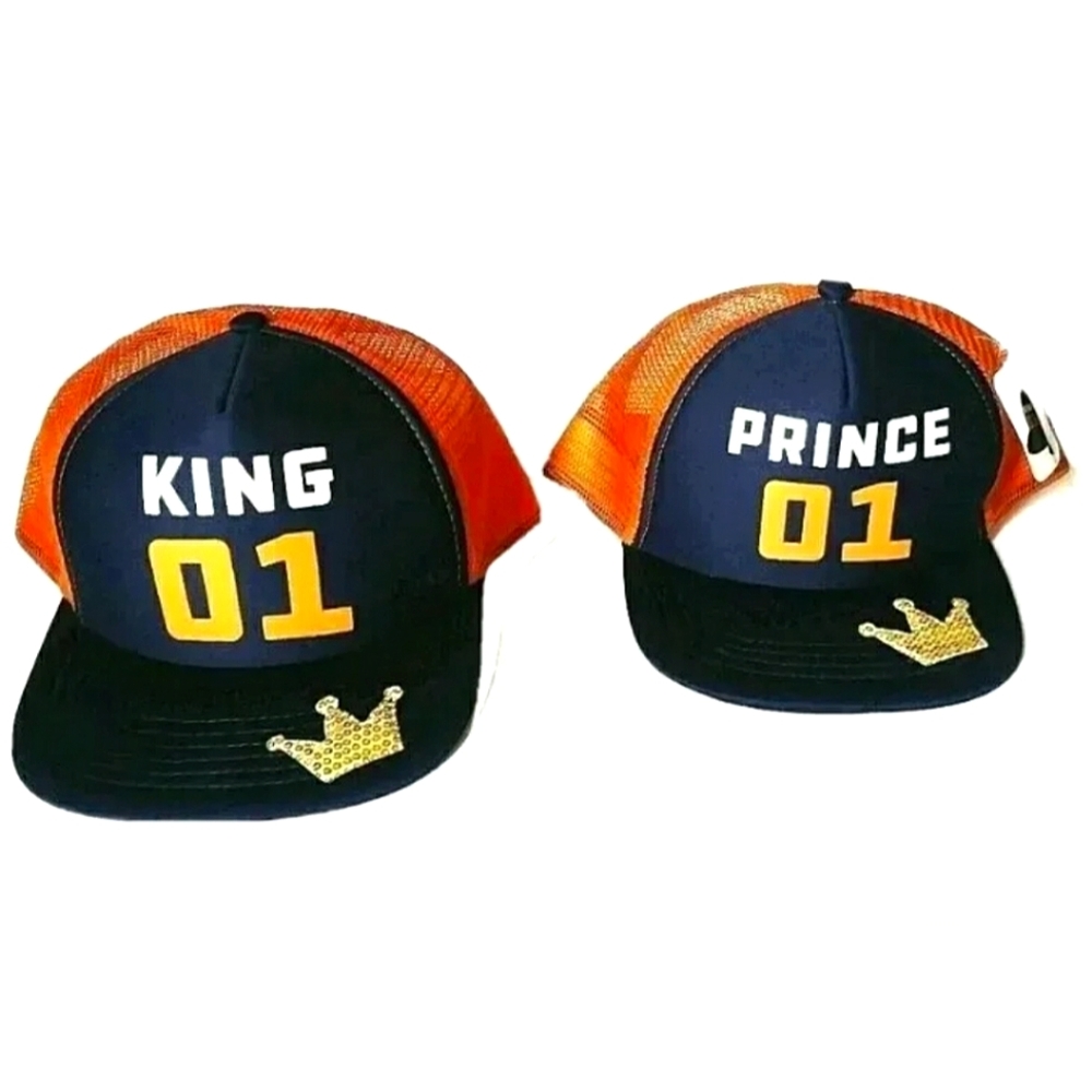 NEW Father & Son Trucker Hats/Baseball Caps *KING & PRINCE* Collectable!